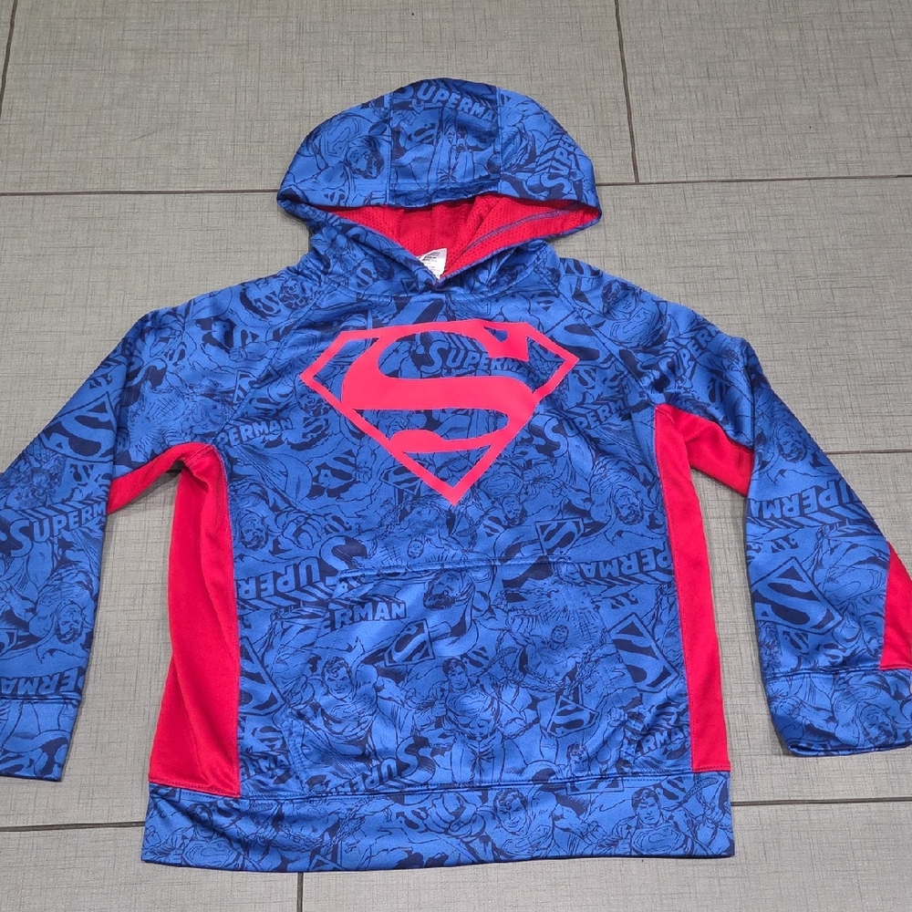 DC Comics Red and Blue Superman Hoodie 10/12